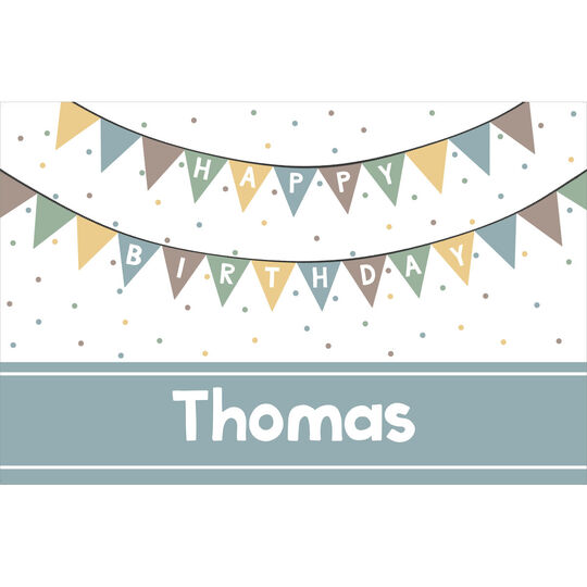 Blue Birthday Banner Placemats